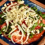 Heirloom Tomato & Fennel Salad with Crumbled Paneer and Cilantro
